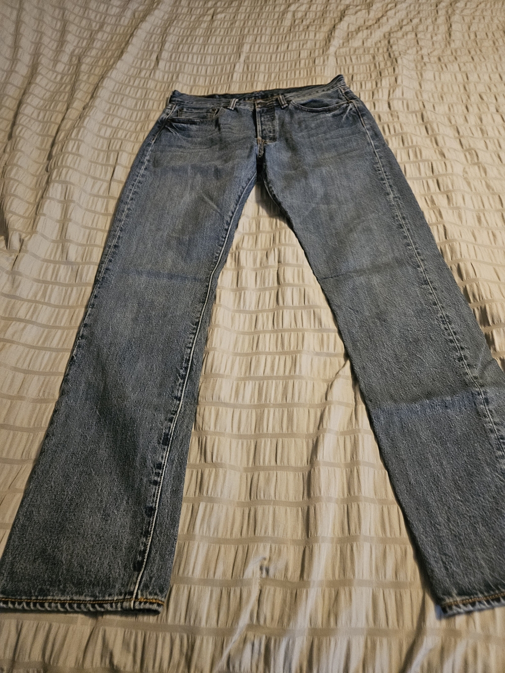 32x32 Levi's Men's Straight-Leg Denim Button Fly Jeans